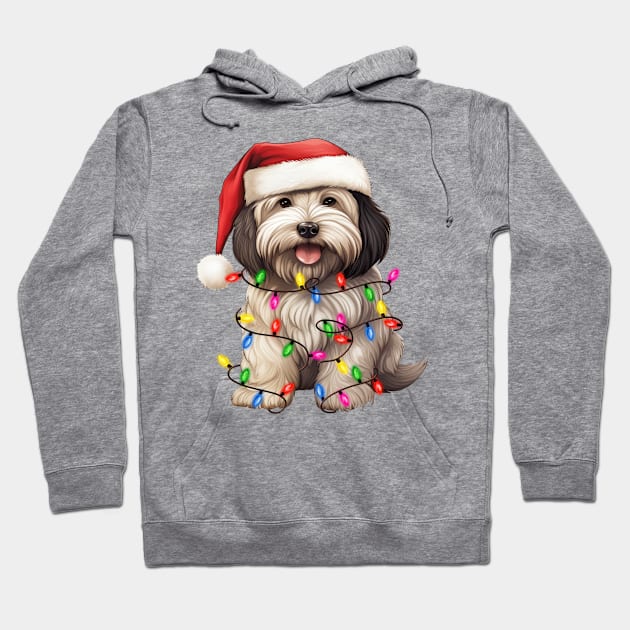 Christmas Havanese Hoodie by Chromatic Fusion Studio